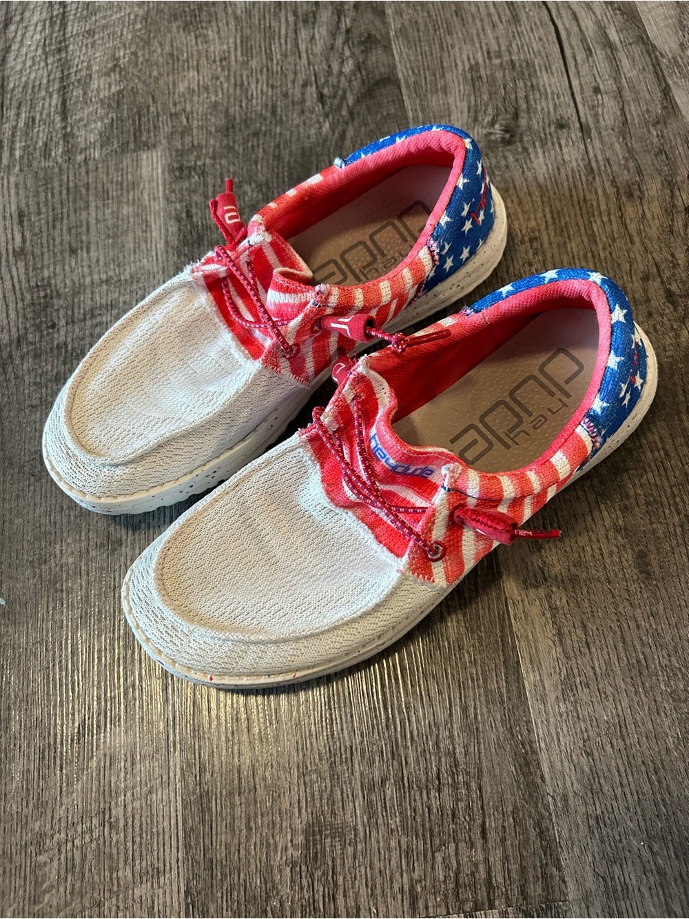 Hey Dude Wendy Sox USA Flag Shoes Women’s 7